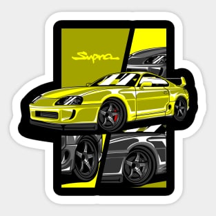 Toyota Supra PicArt Yellow Sticker